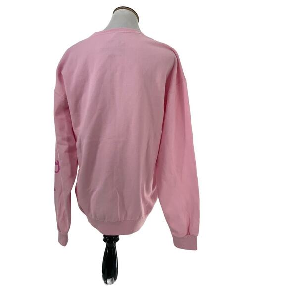 Barbie Crewneck Sweatshirt Womens Size Large Cozy Fleece Logo Licensed Product - Picture 2 of 8